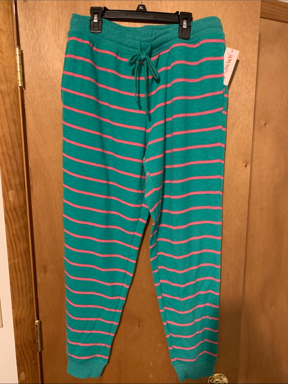NEW Women’s Teal and Pink Striped Pajama Pants. Very soft inside. Smoke free